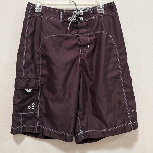 American Eagle Men's Brown Unlined Swim Trunks Size 30 - Picture 1 of 7